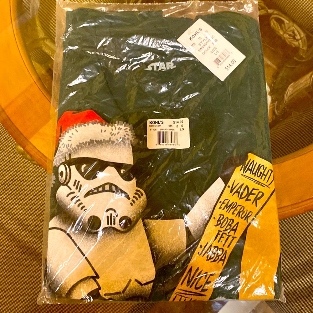 Star Wars Stormtrooper naughty list Christmas tshirt mens large